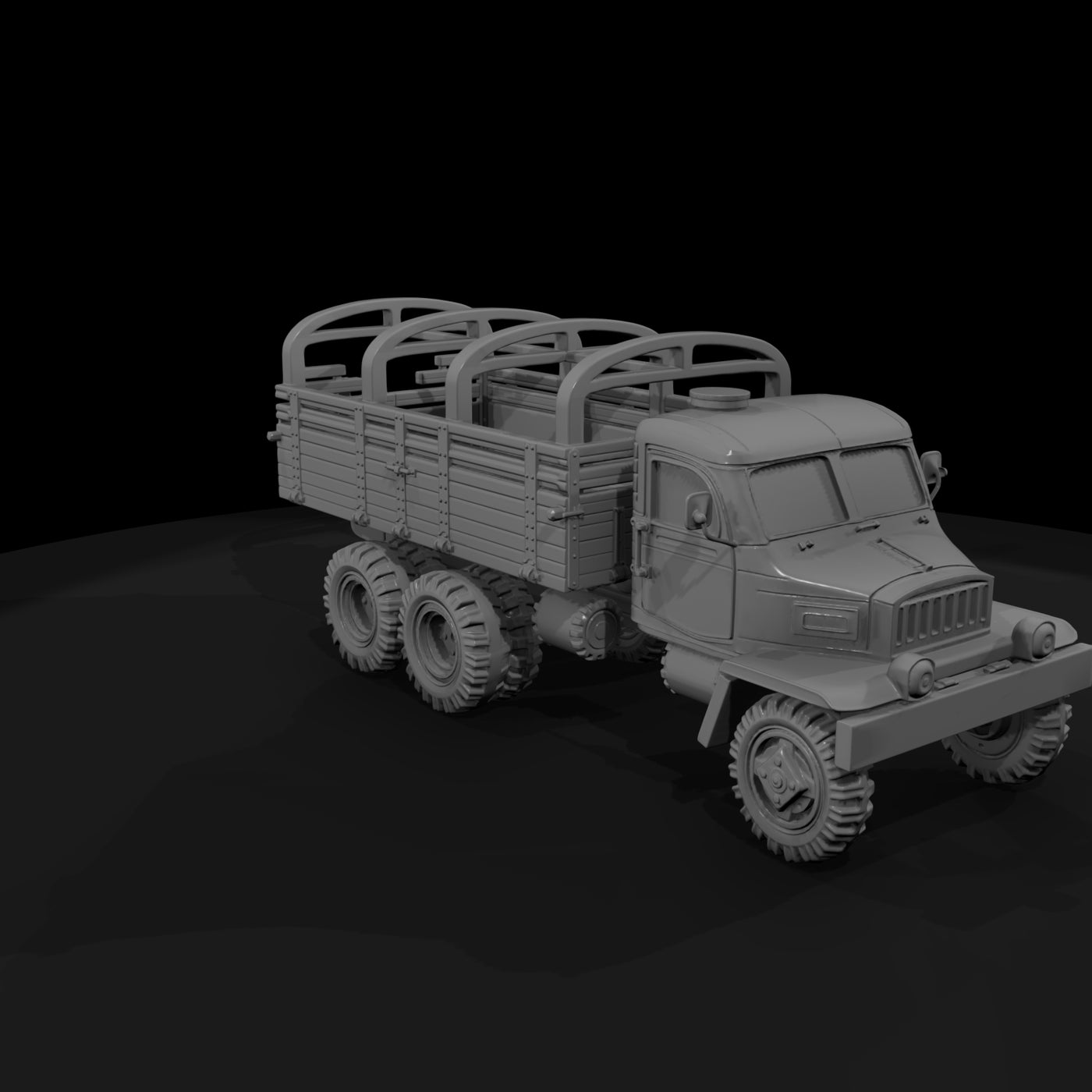 6x6-military-stake-bed-cargo-truck-3d-printable-miniature-421964