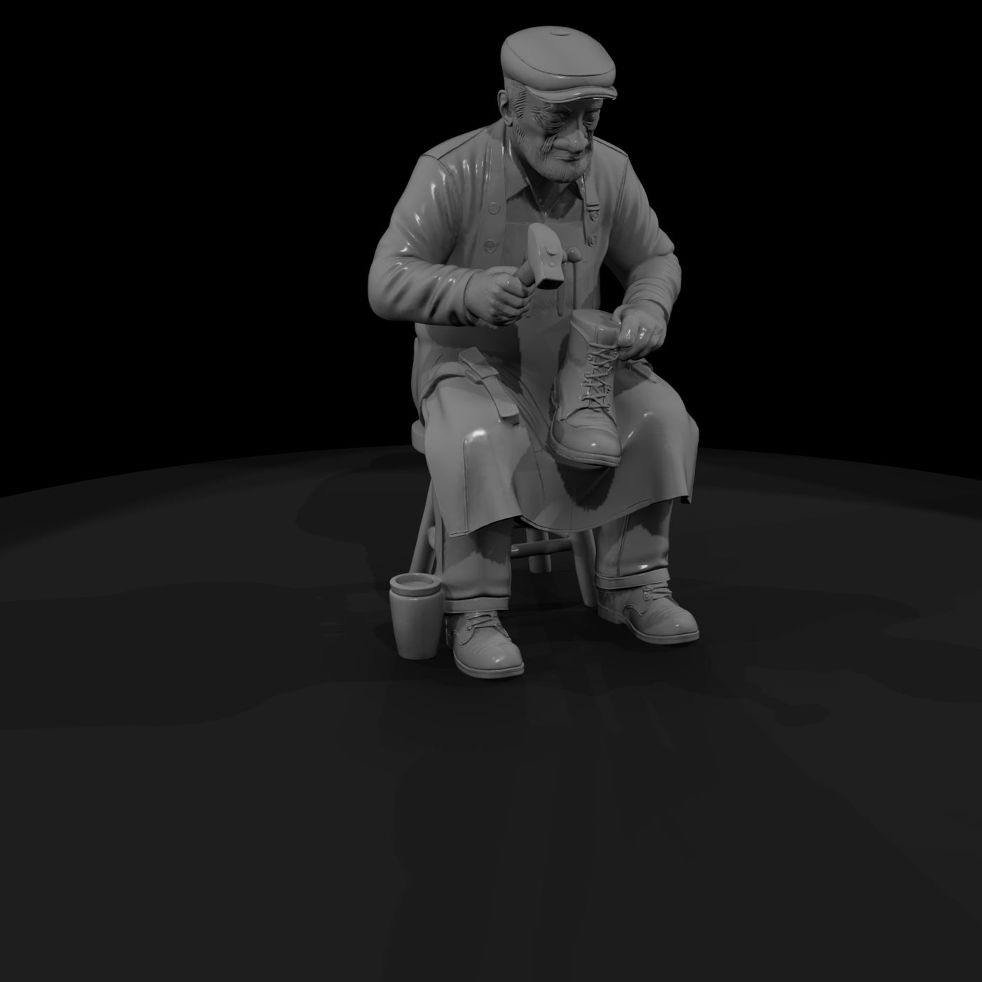 seated-shoemaker-figurine-realistic-diorama-figure-990082