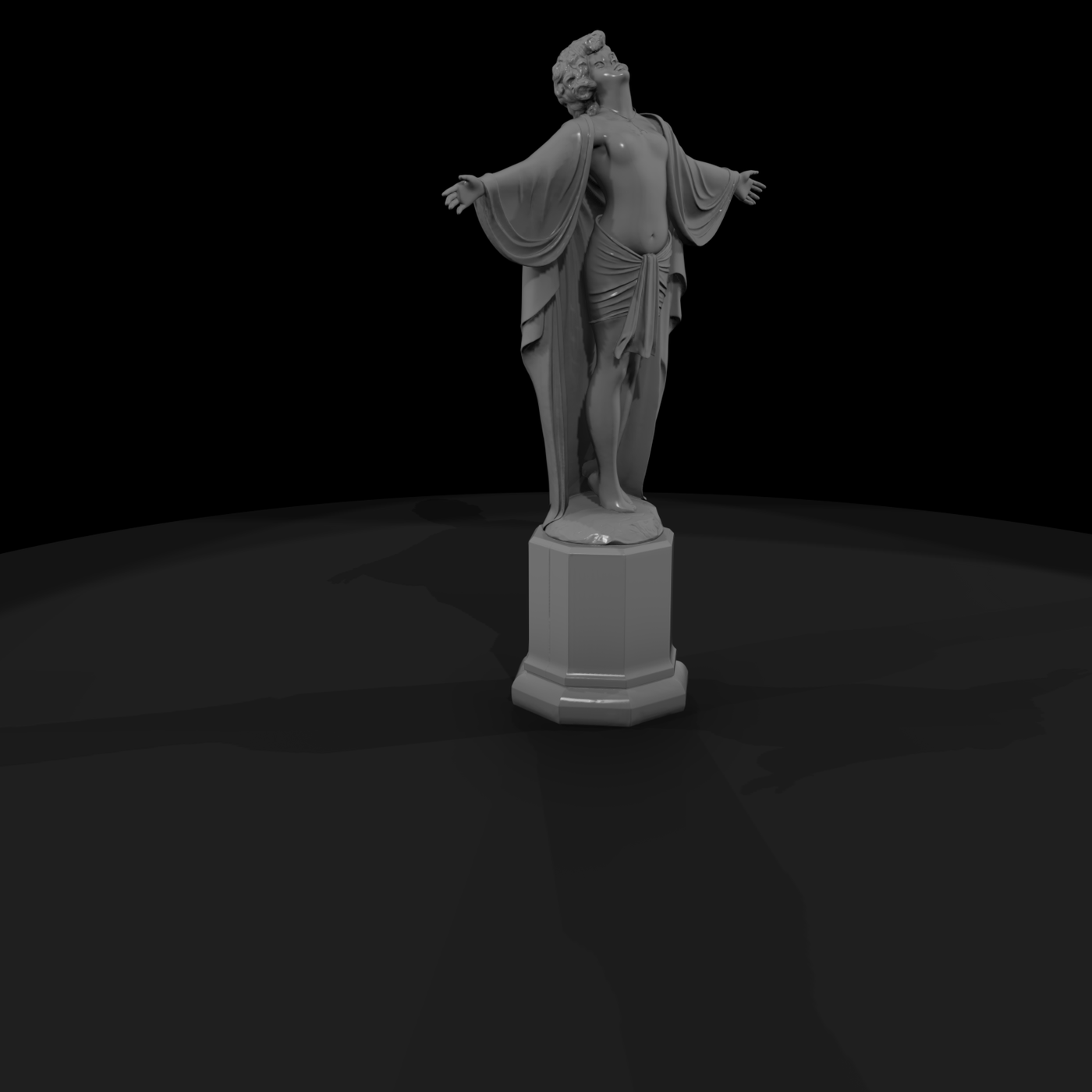 Art Deco Draped Female Statue — & Displays