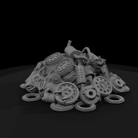 scrap-car-parts-pile-for-dioramas-358128 — thumbnail 4