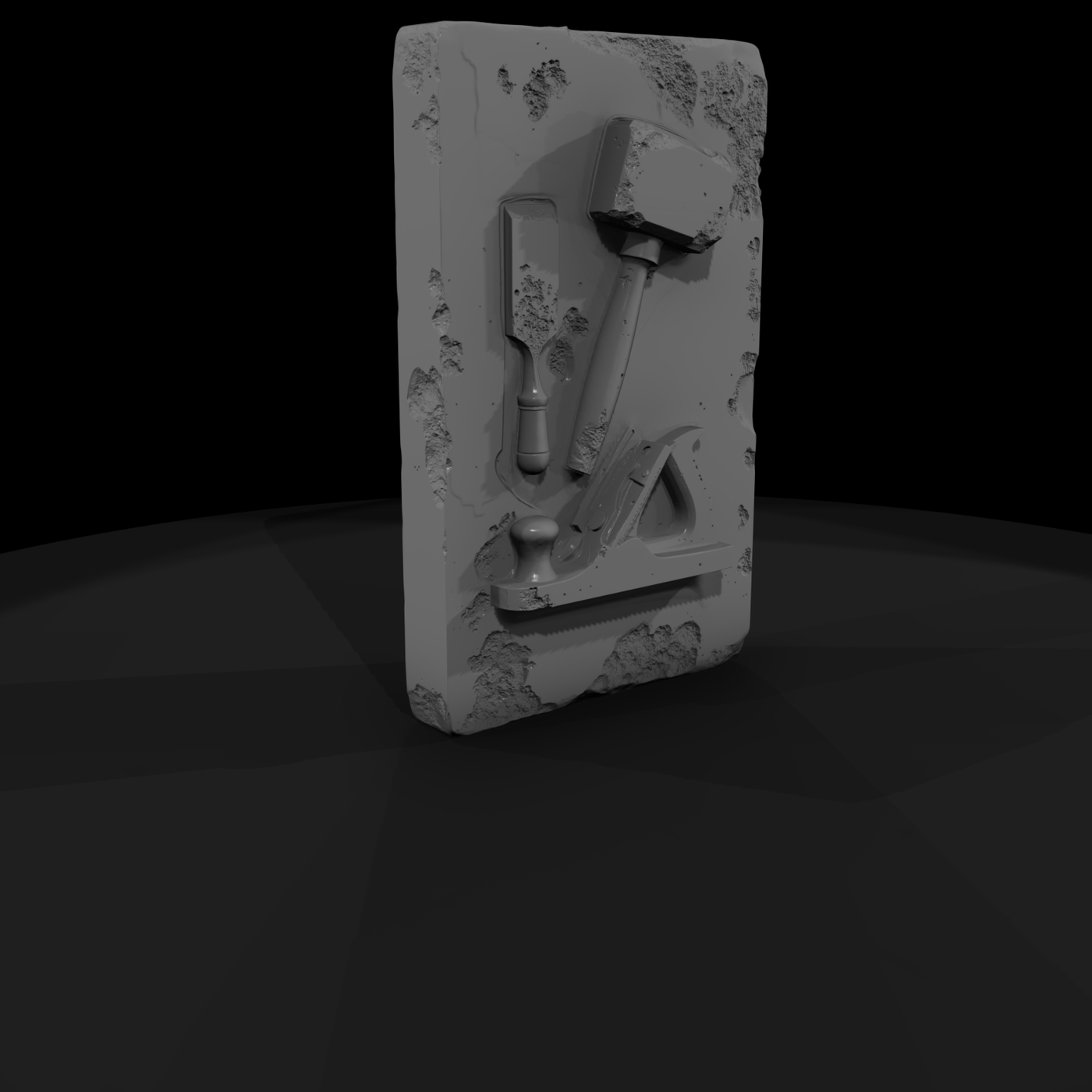 Stone Relief Plaque — Woodworking Tools
