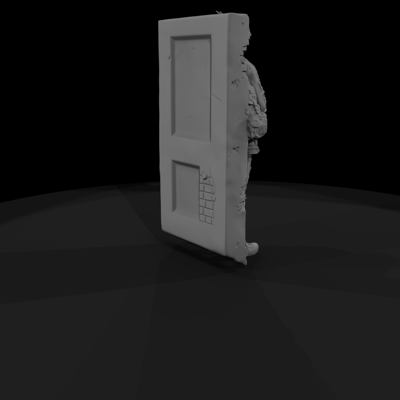 1980s Runaway Teen in Doorway