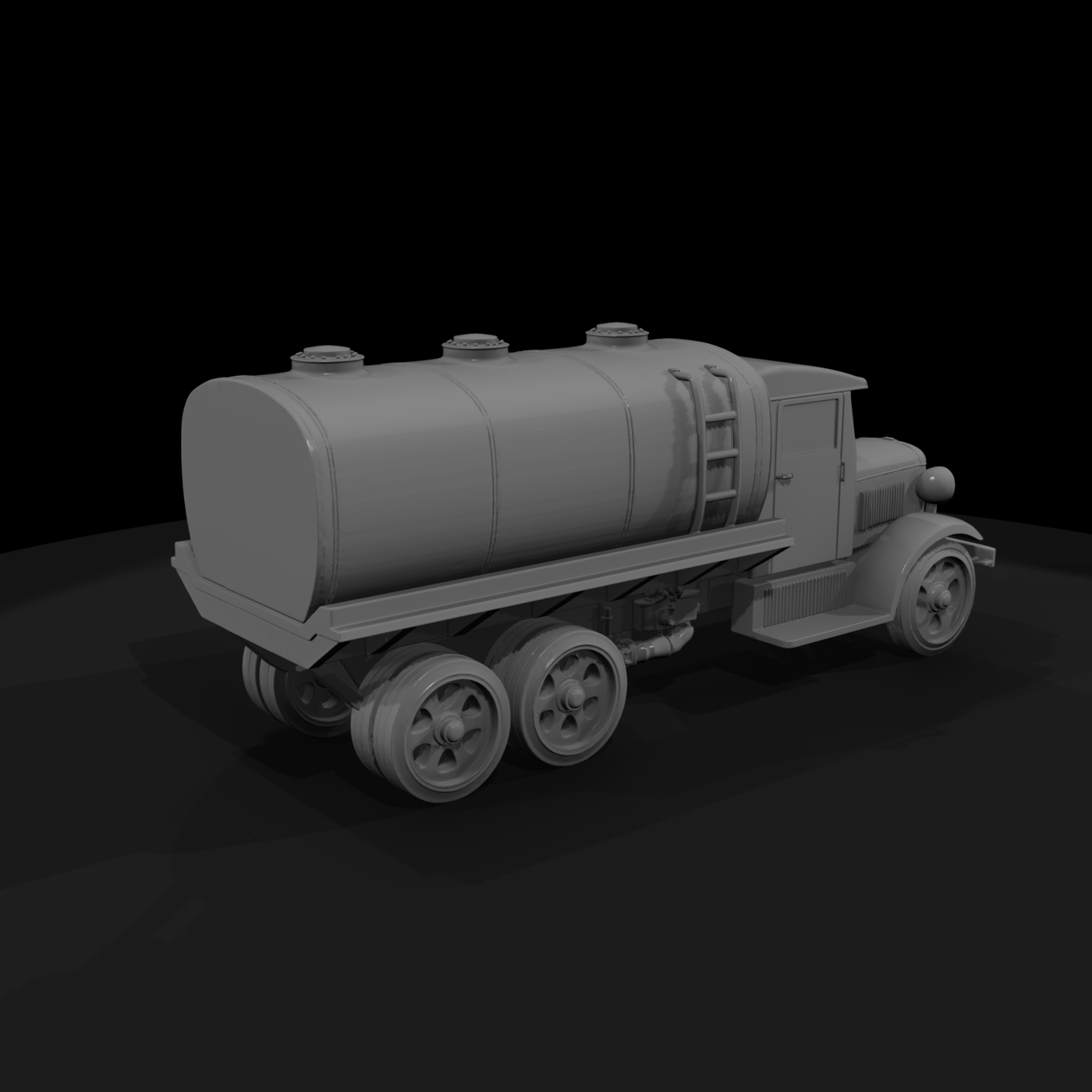 Low Poly Vintage Tanker Truck 3D Model Ndycpfwy
