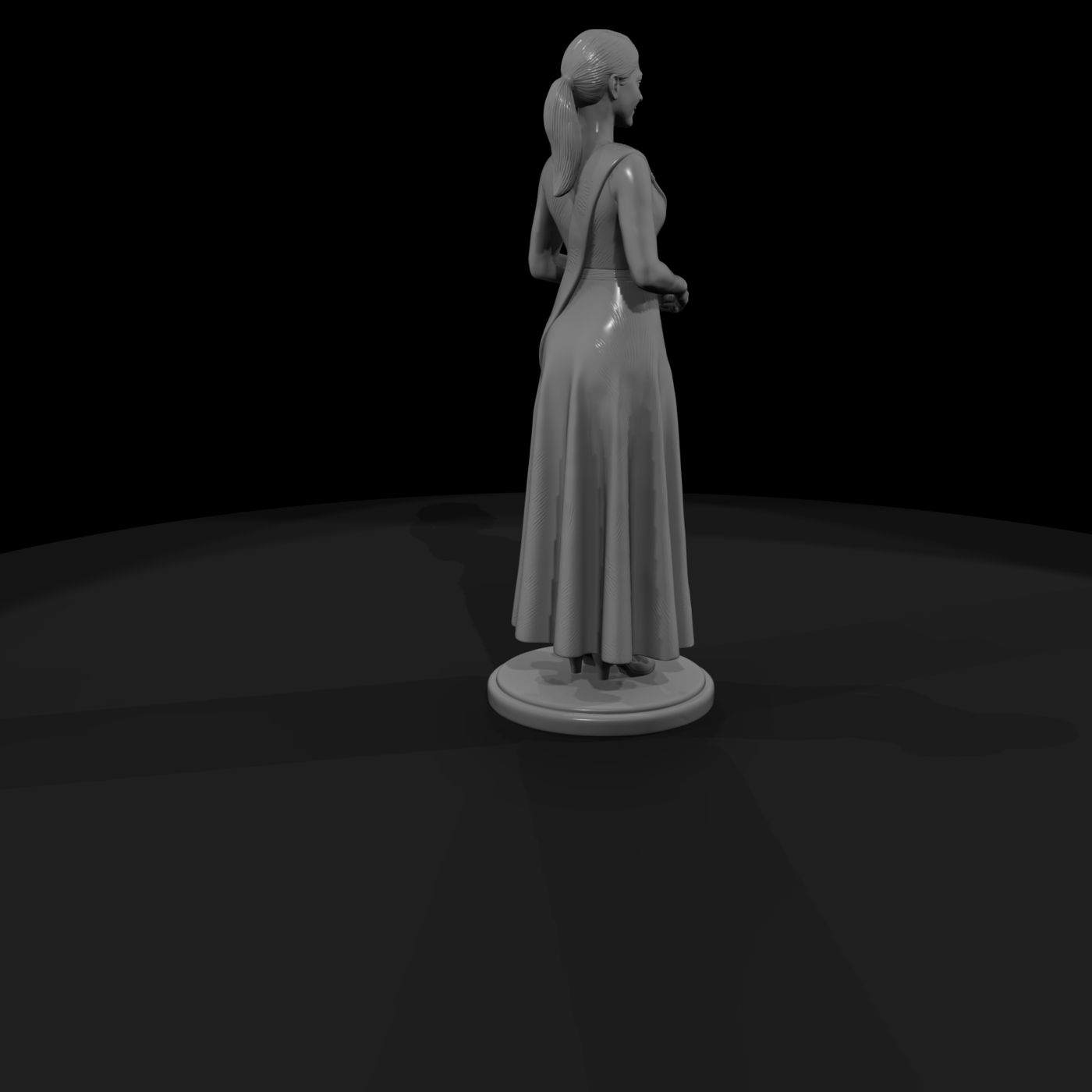 Beauty Pageant Contestant in Evening Gown
