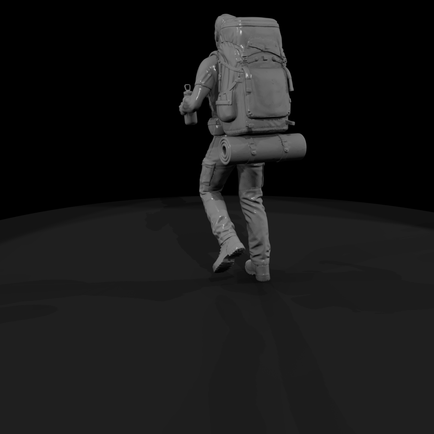 Backpacker Hiker with Rucksack