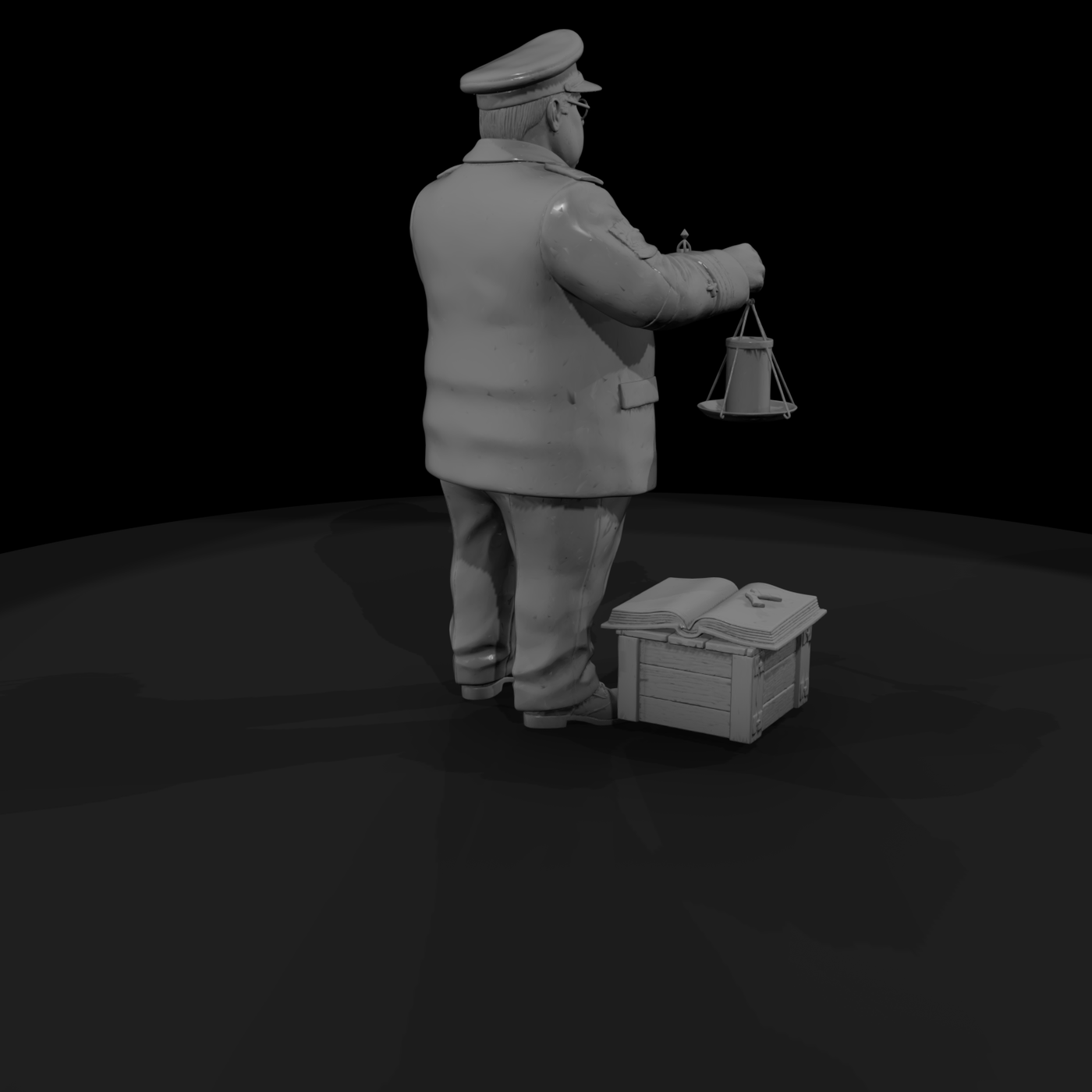 Army Justice Officer with Scales