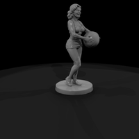 1950s Beach Pin-Up with Beach Ball — thumbnail 5