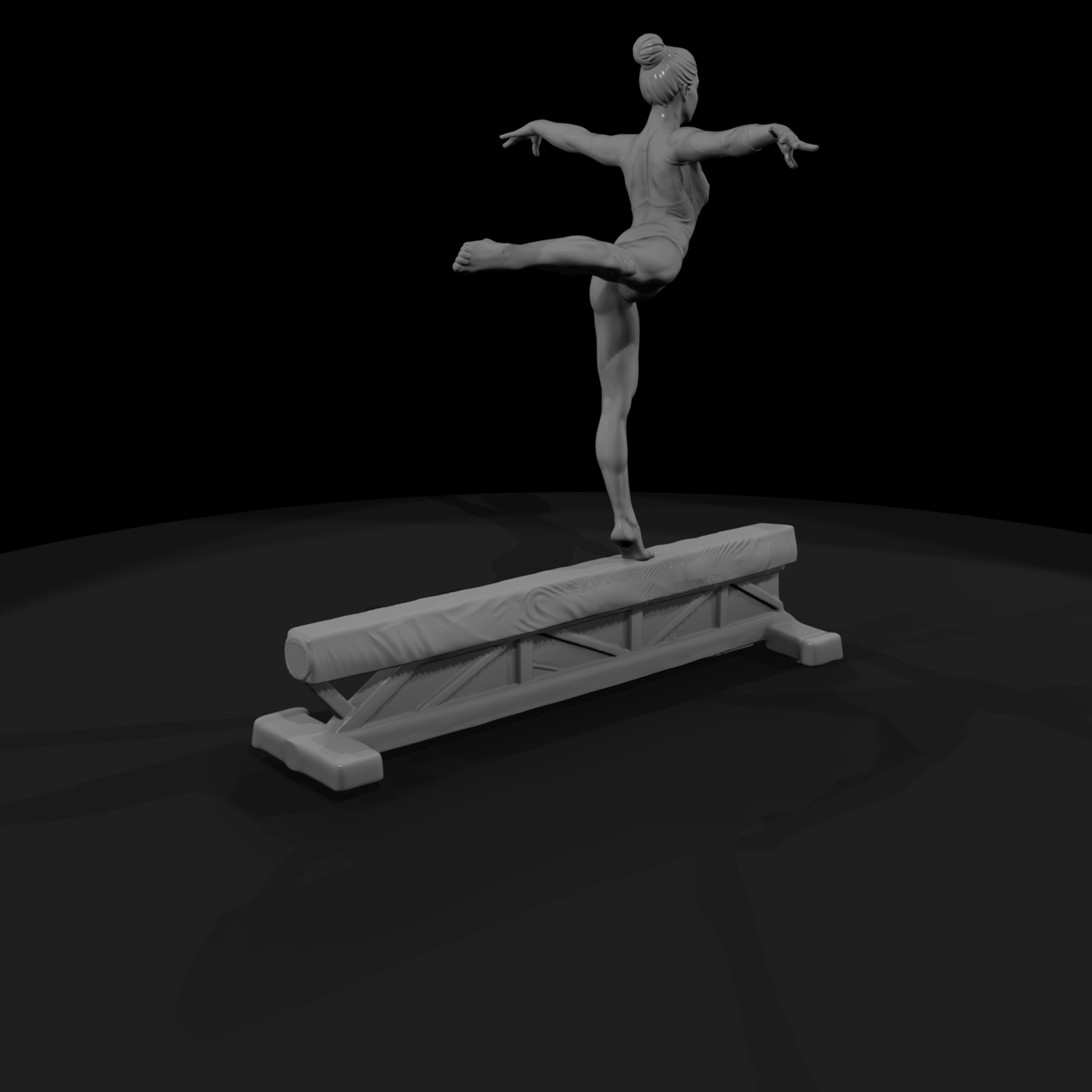 Gymnast on Balance Beam