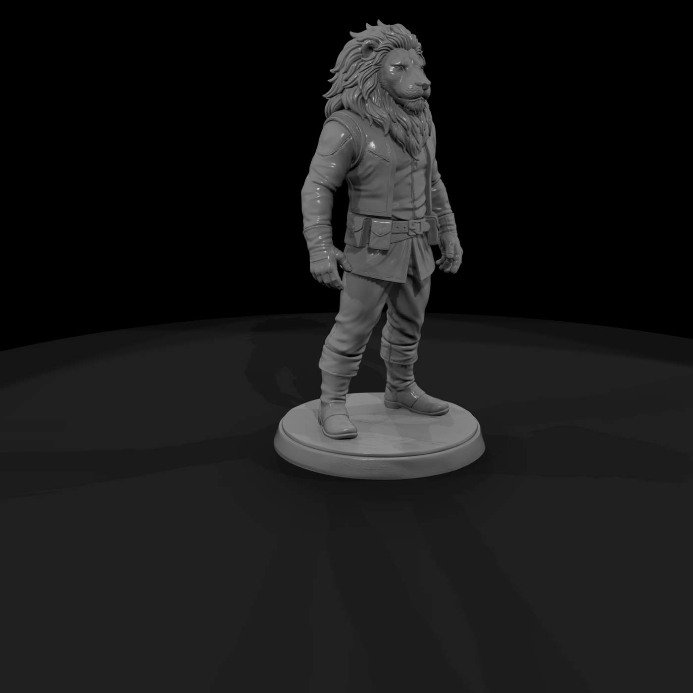 Lion Anthro Adventurer in a Field Jacket