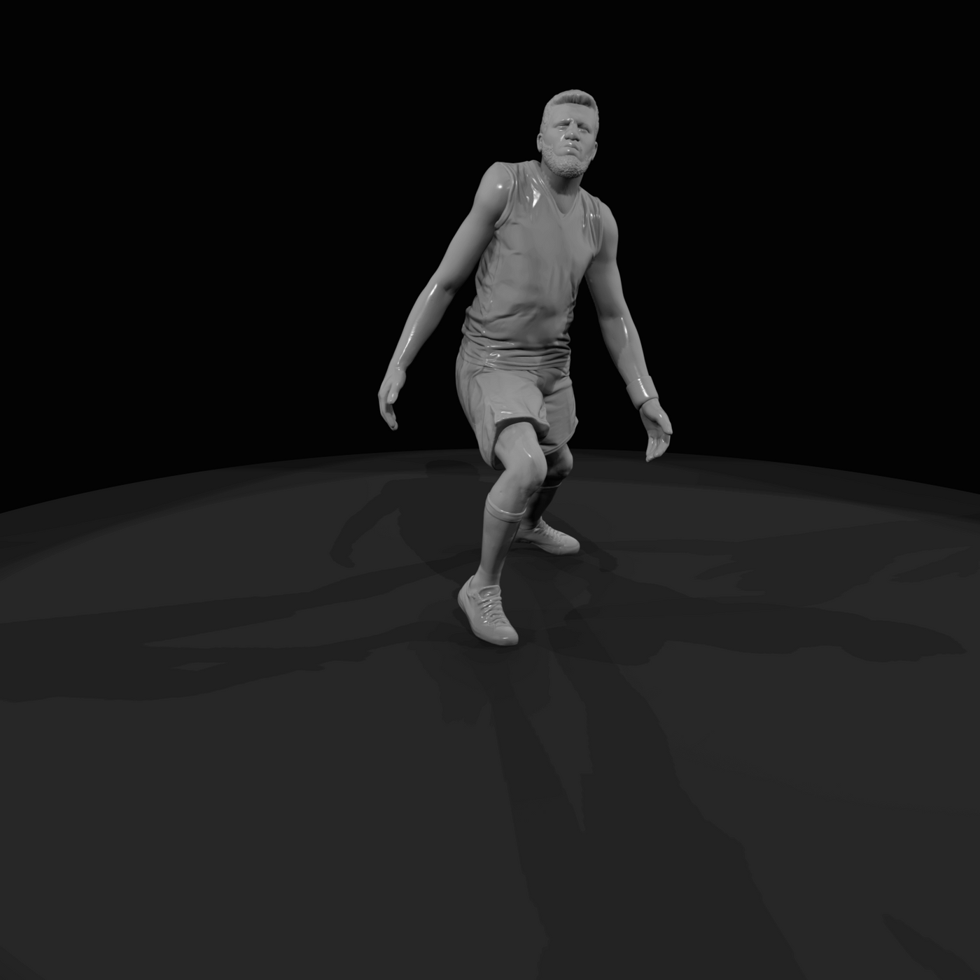 Streetball Player in Motion