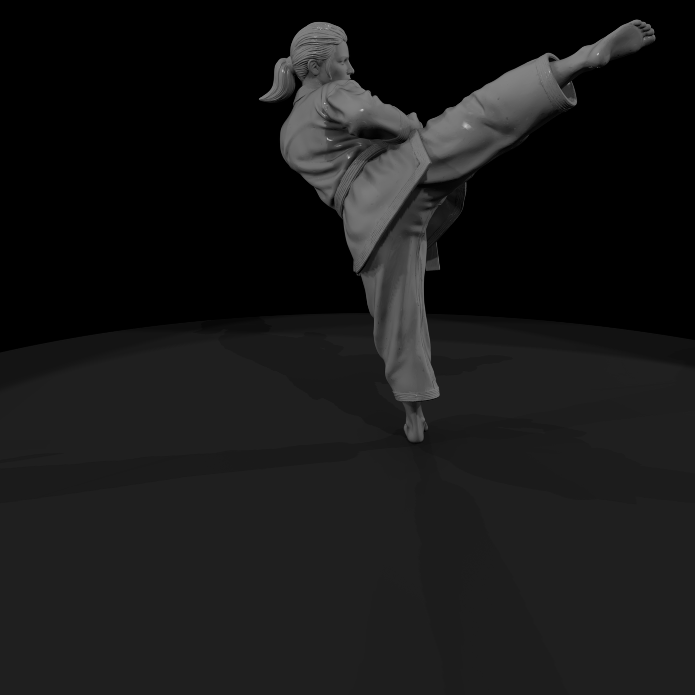 0093 Sports Martial Artist Kick