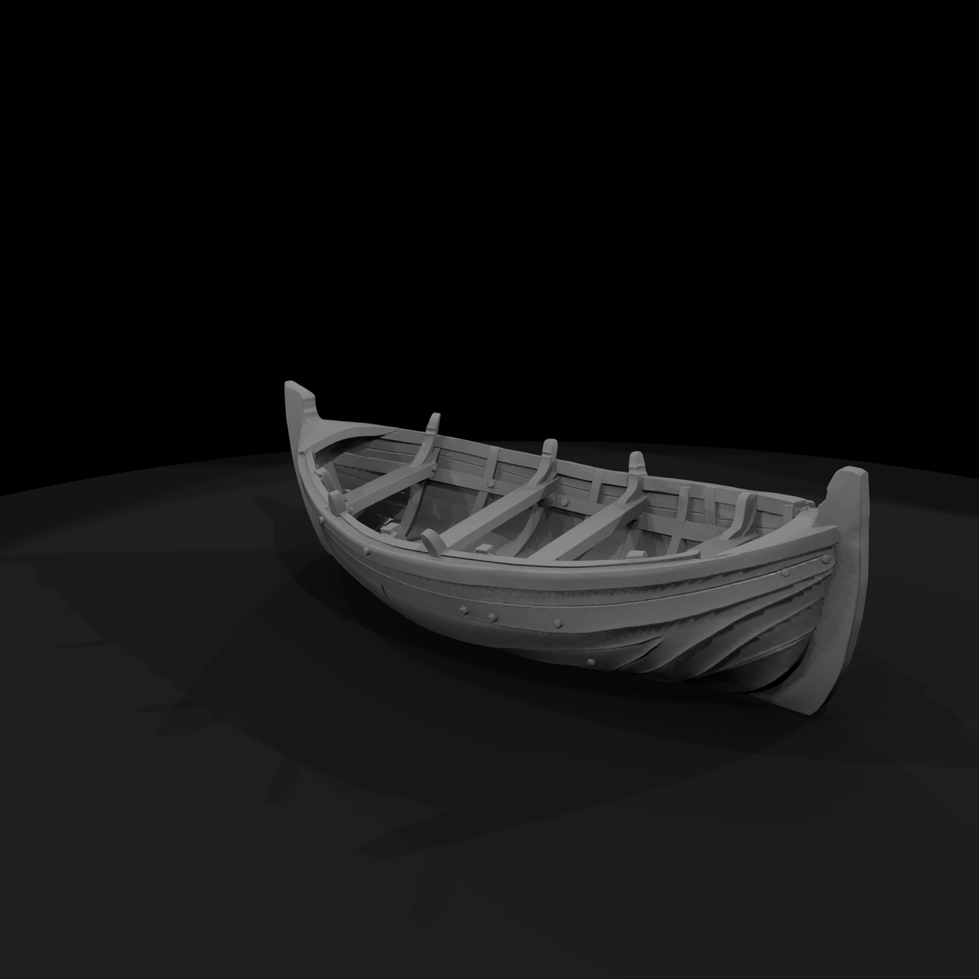 Weathered Viking Rowboat