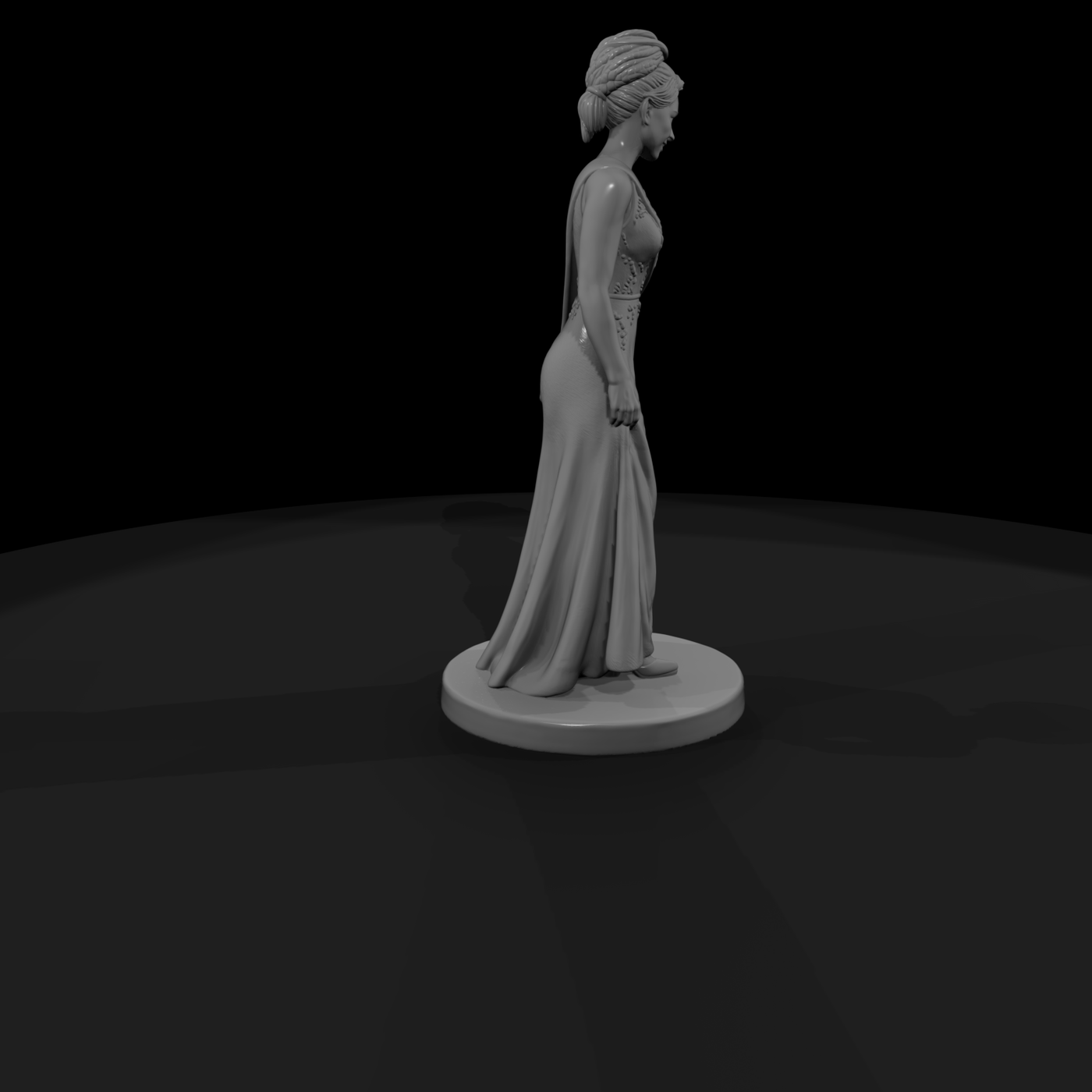 Beauty Pageant Contestant in Evening Gown