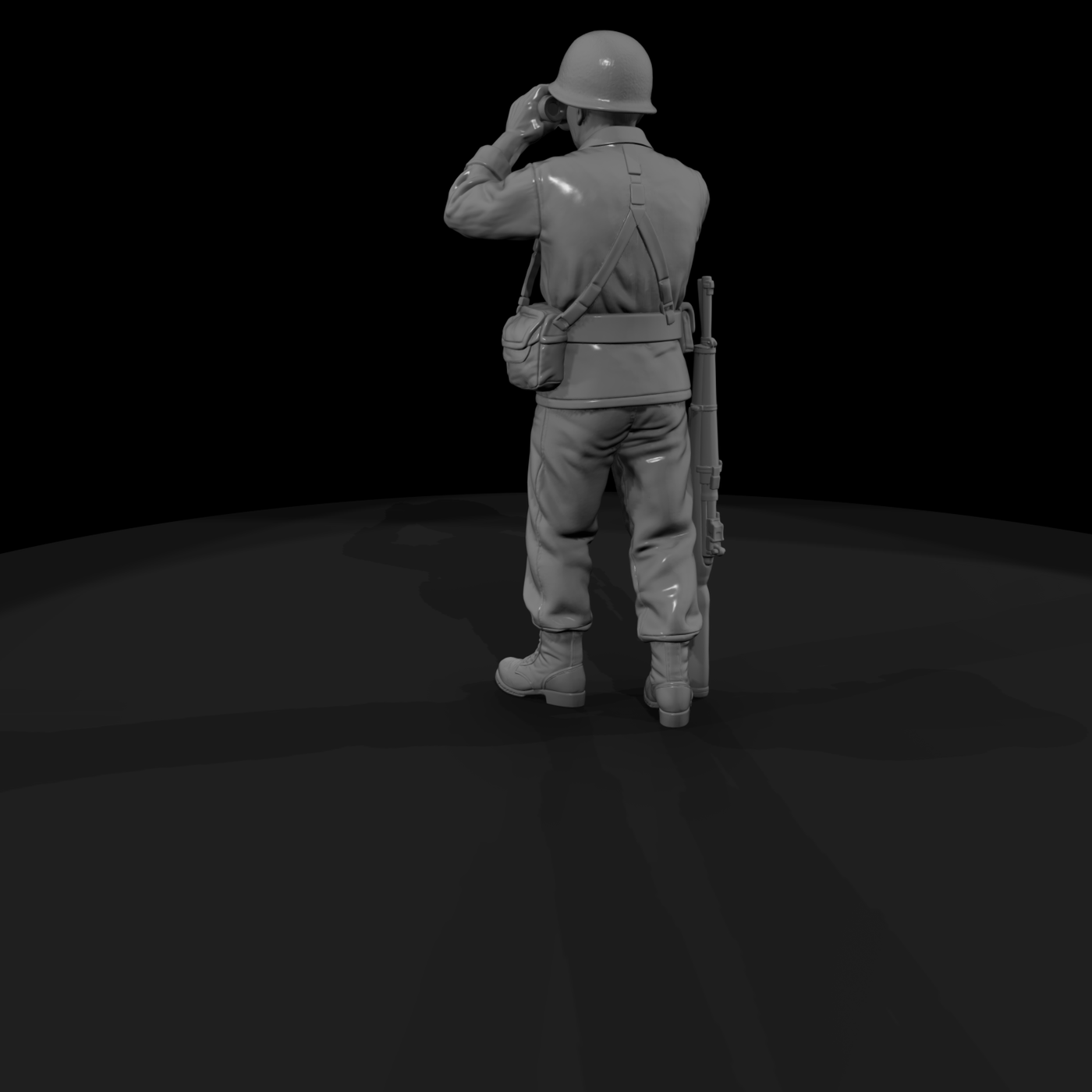 WWII US Marine Scout with Binoculars