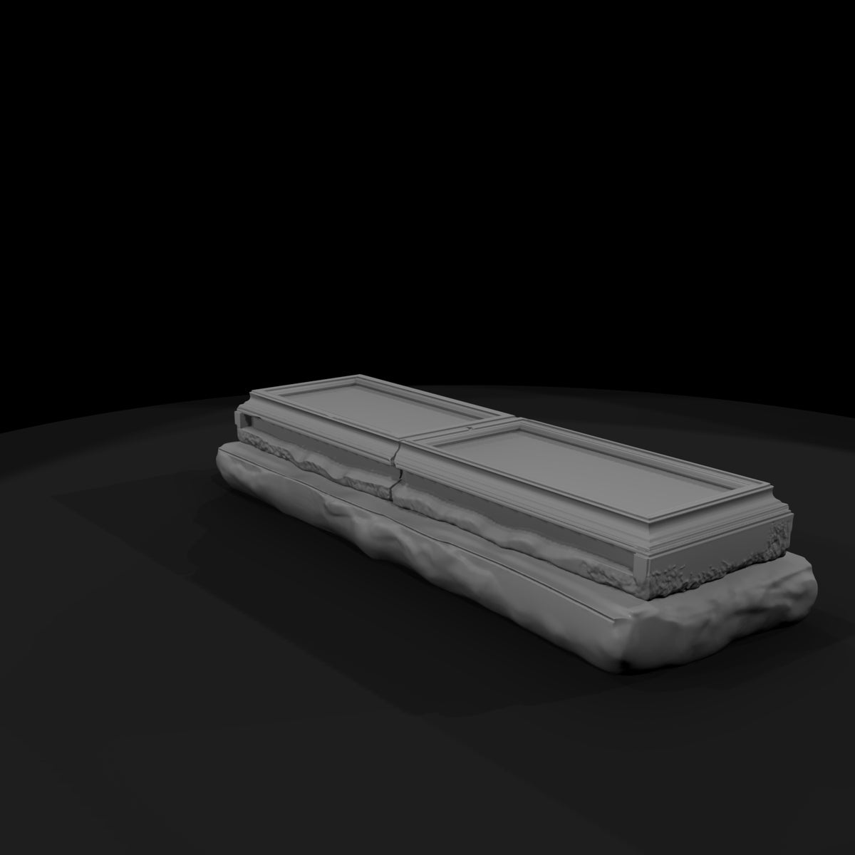 double-raised-grave-tombstone-split-ledger-diorama-scenery-228446