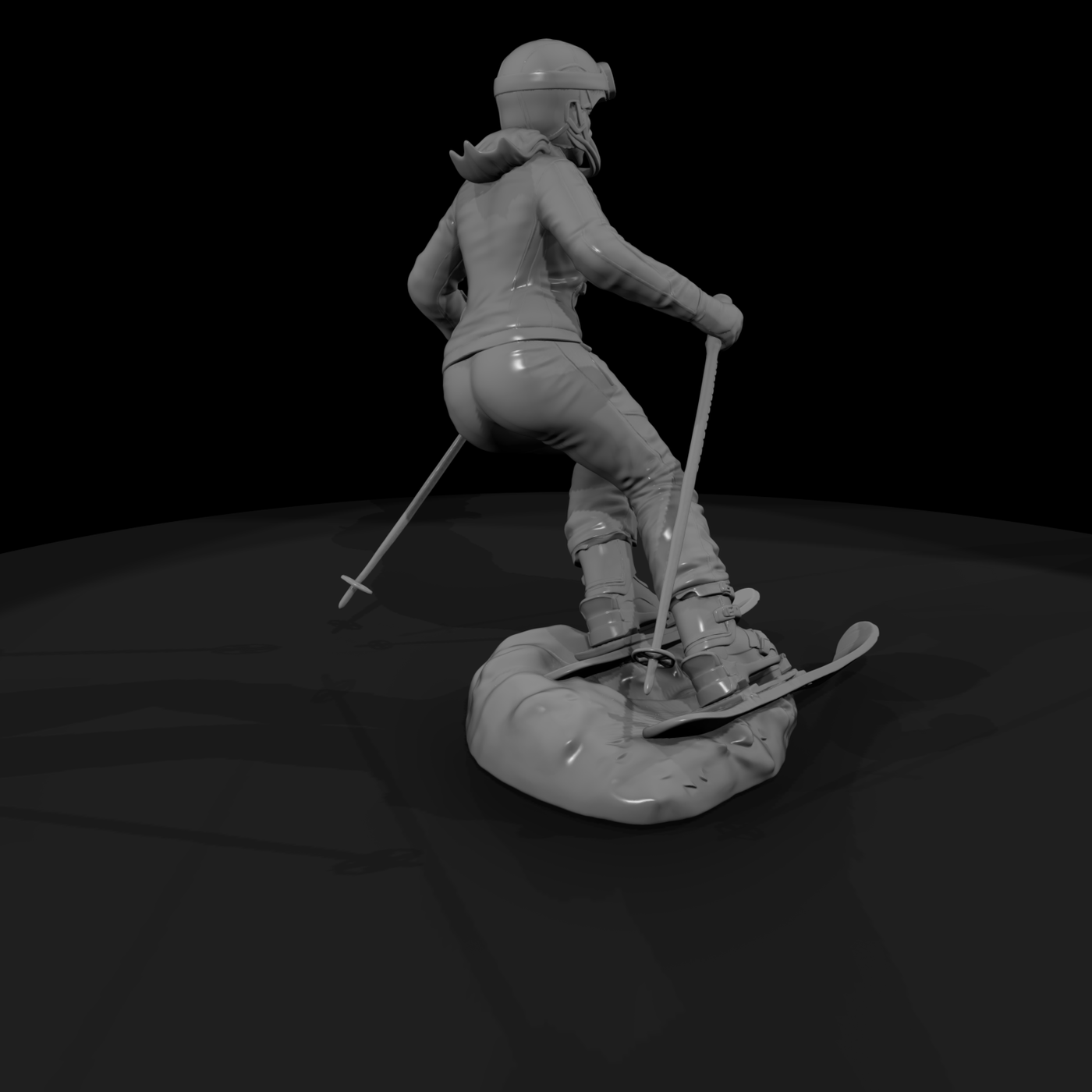 Alpine Ski Slalom Racer