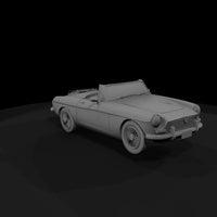 classic-convertible-sports-car-3d-printable-diorama-model-663502 — thumbnail 4