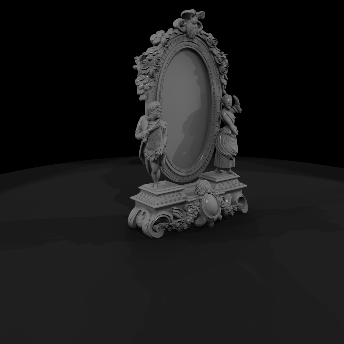 Rococo Figural Vanity Mirror — Dollhouse