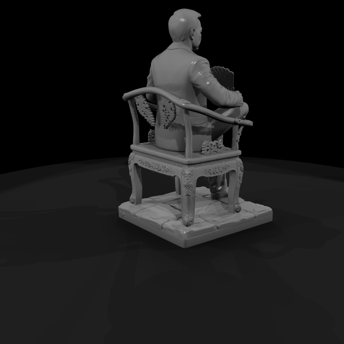 Crime Syndicate Boss on His Throne