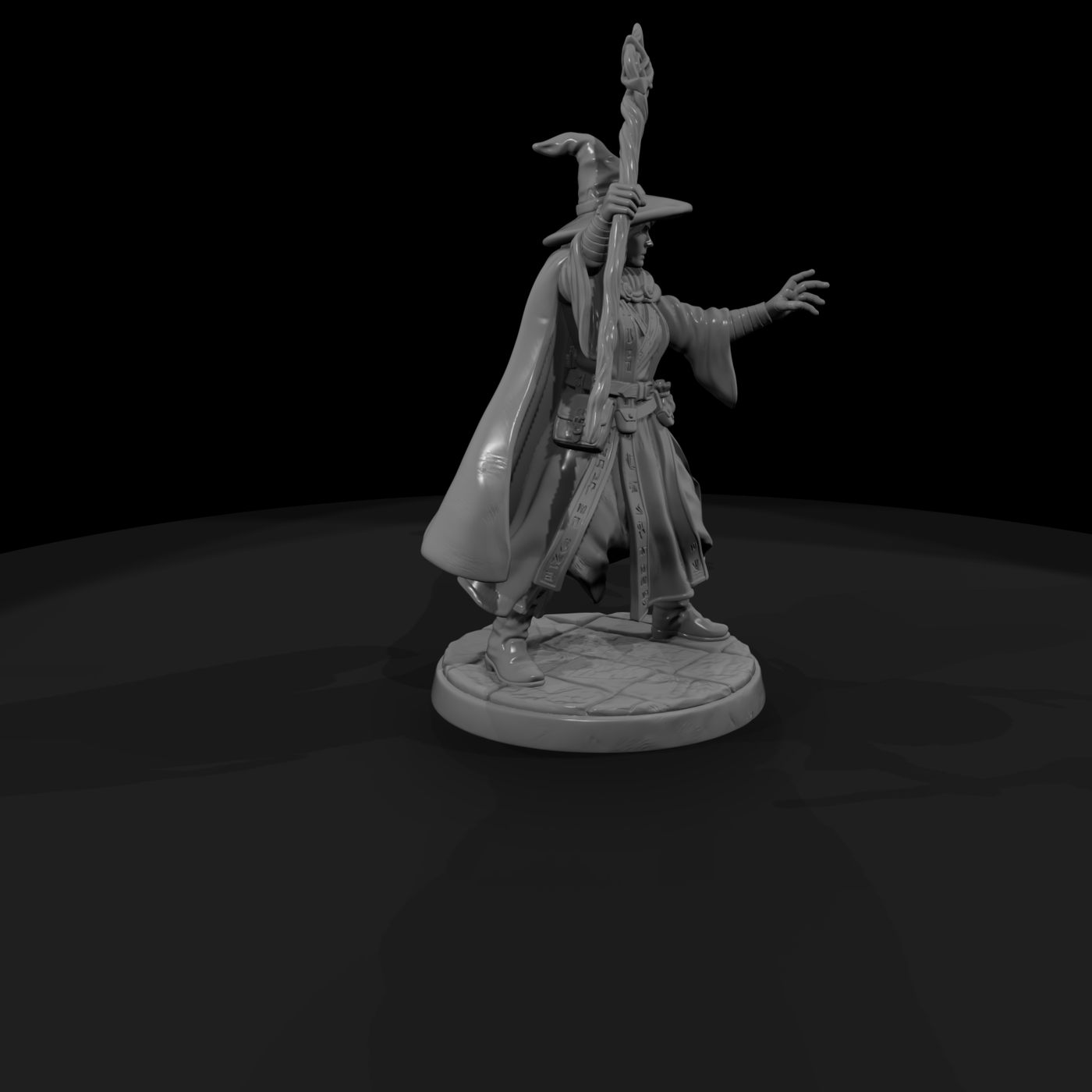 Spellcasting Wizard with Staff