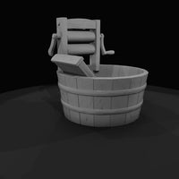 wooden-wash-tub-with-wringer-and-washboard — thumbnail 3