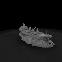 stylized-beached-cargo-ship-diorama-kit-ho-1-87-compatible-871105 — thumbnail 4