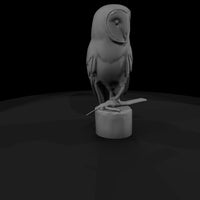 stylized-barn-owl-miniature-perched-diorama-figure-404284 — thumbnail 4