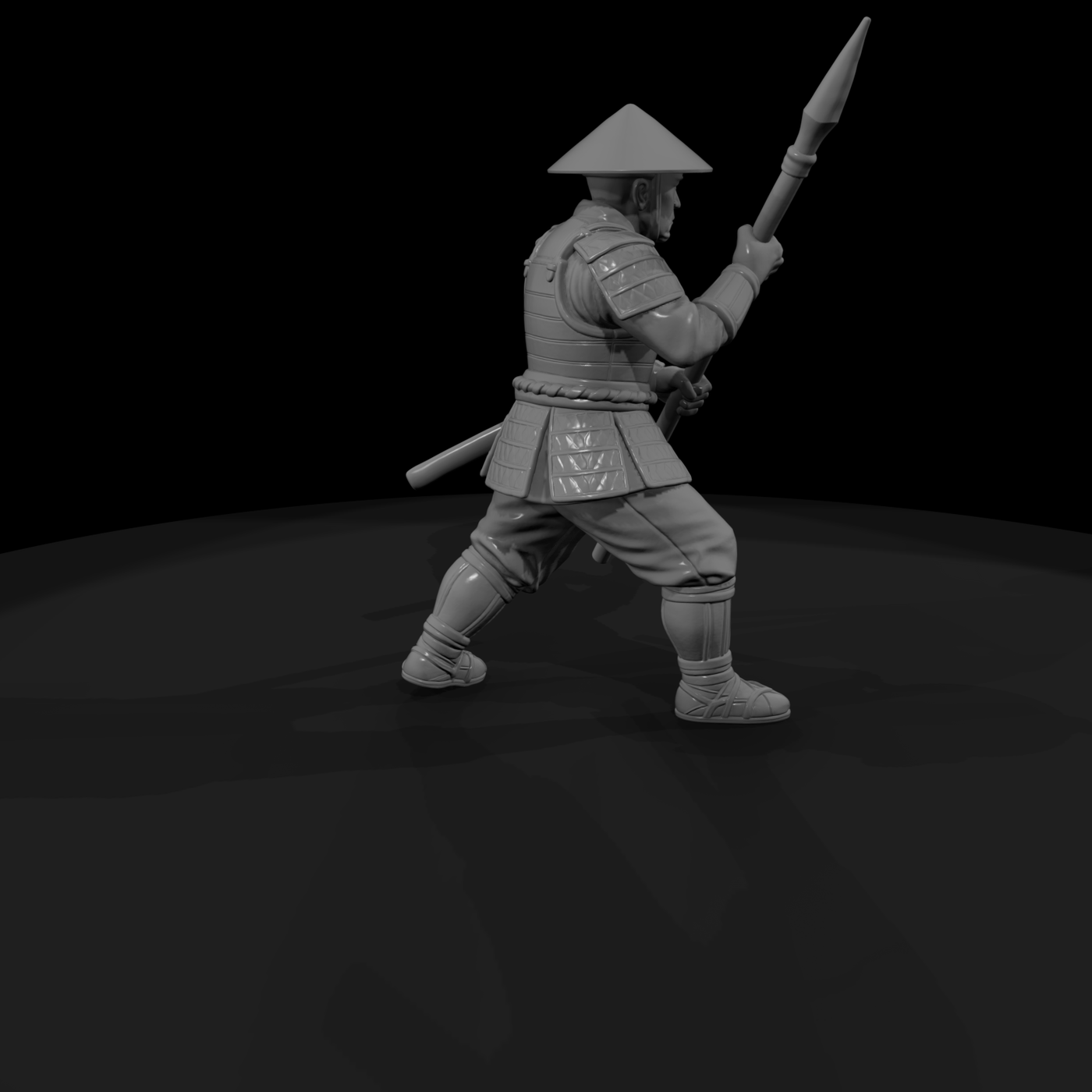 Hist 0224 Ashigaru Spearman Miniature Figure