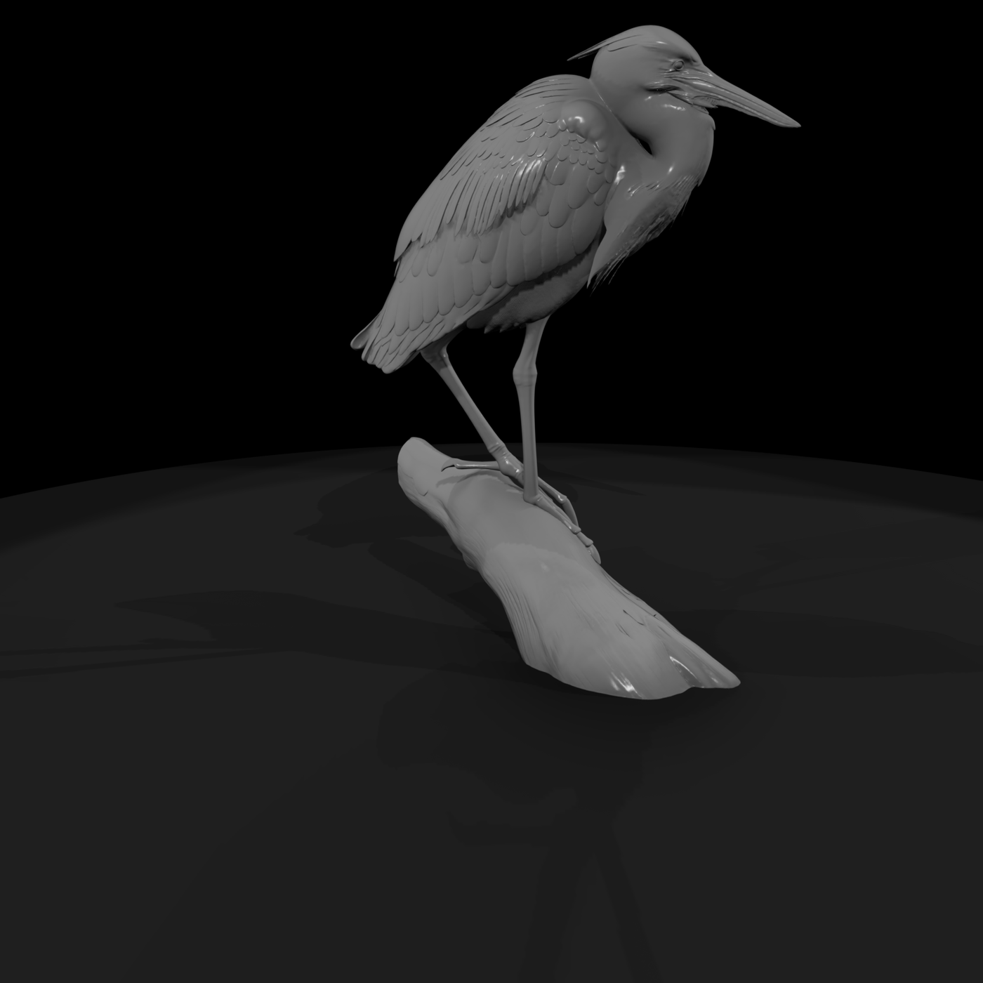 Great Blue Heron Figurine & Railway Layouts ( Friendly)