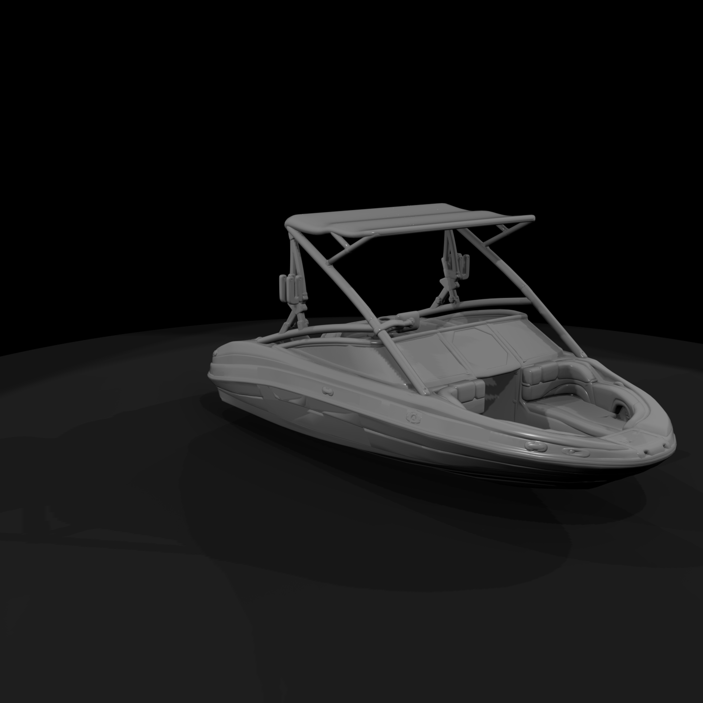 Wakeboard Bowrider Boat with Tower & Bimini