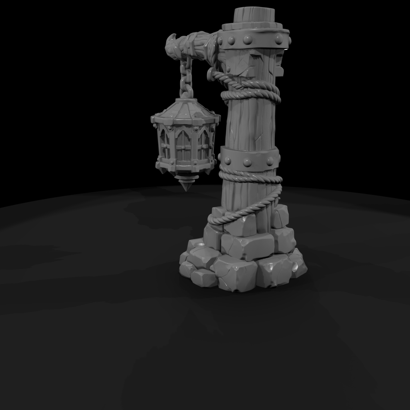Hitem2 Standing Lantern Post