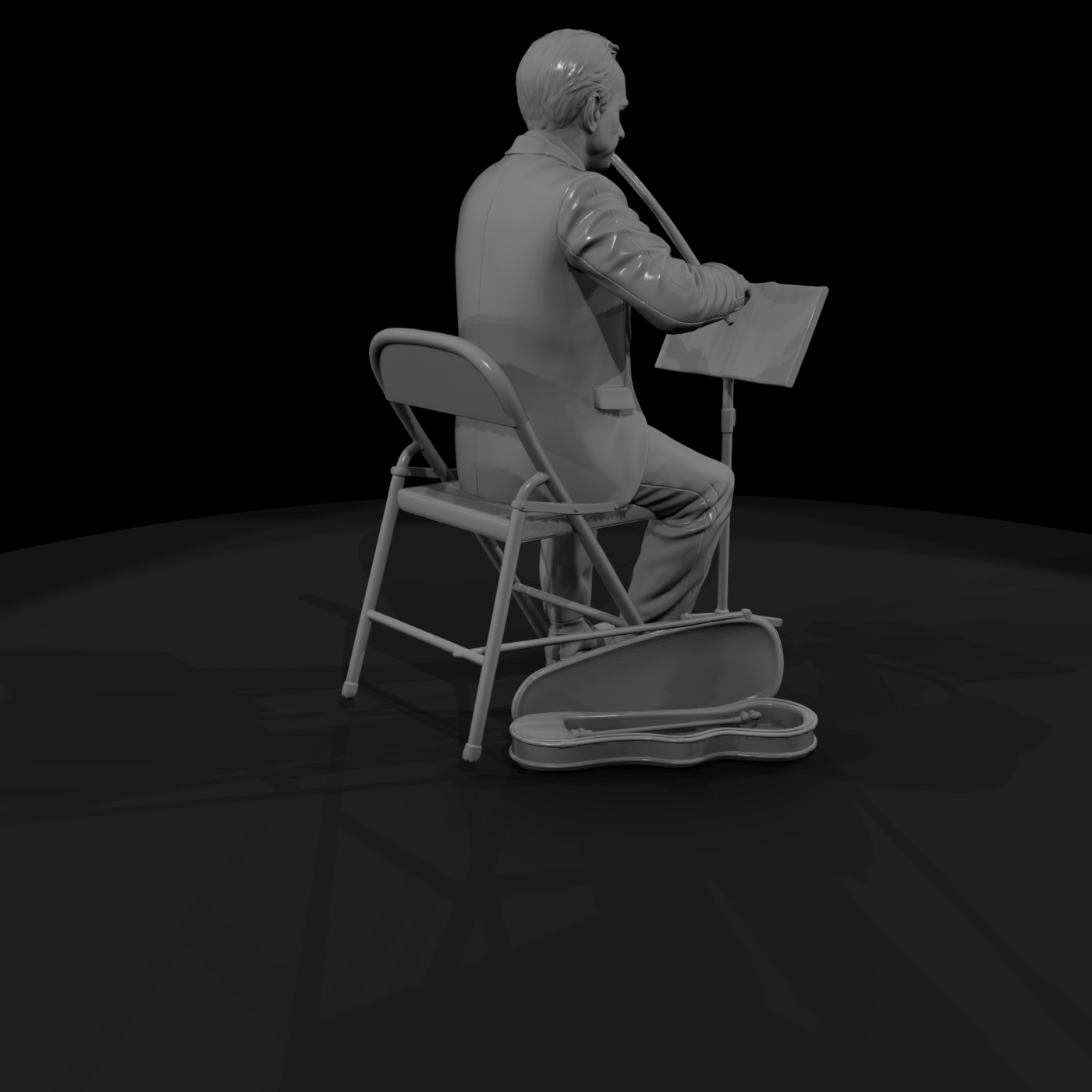 Seated Chamber Musician with Viola