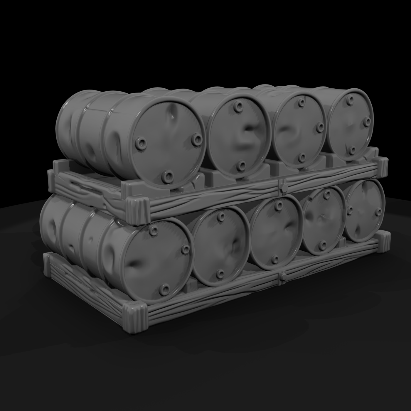 Mil 114 Ww2 Pacific Fuel Drum Stack