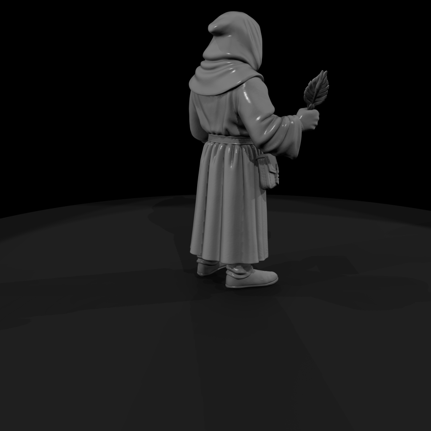 Hist 0214 Medieval Monk Scribe Miniature Figure