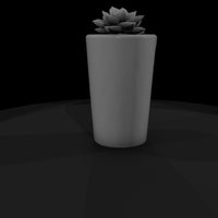 stylized-minimalist-succulent-planter-3d-model-qob — thumbnail 3