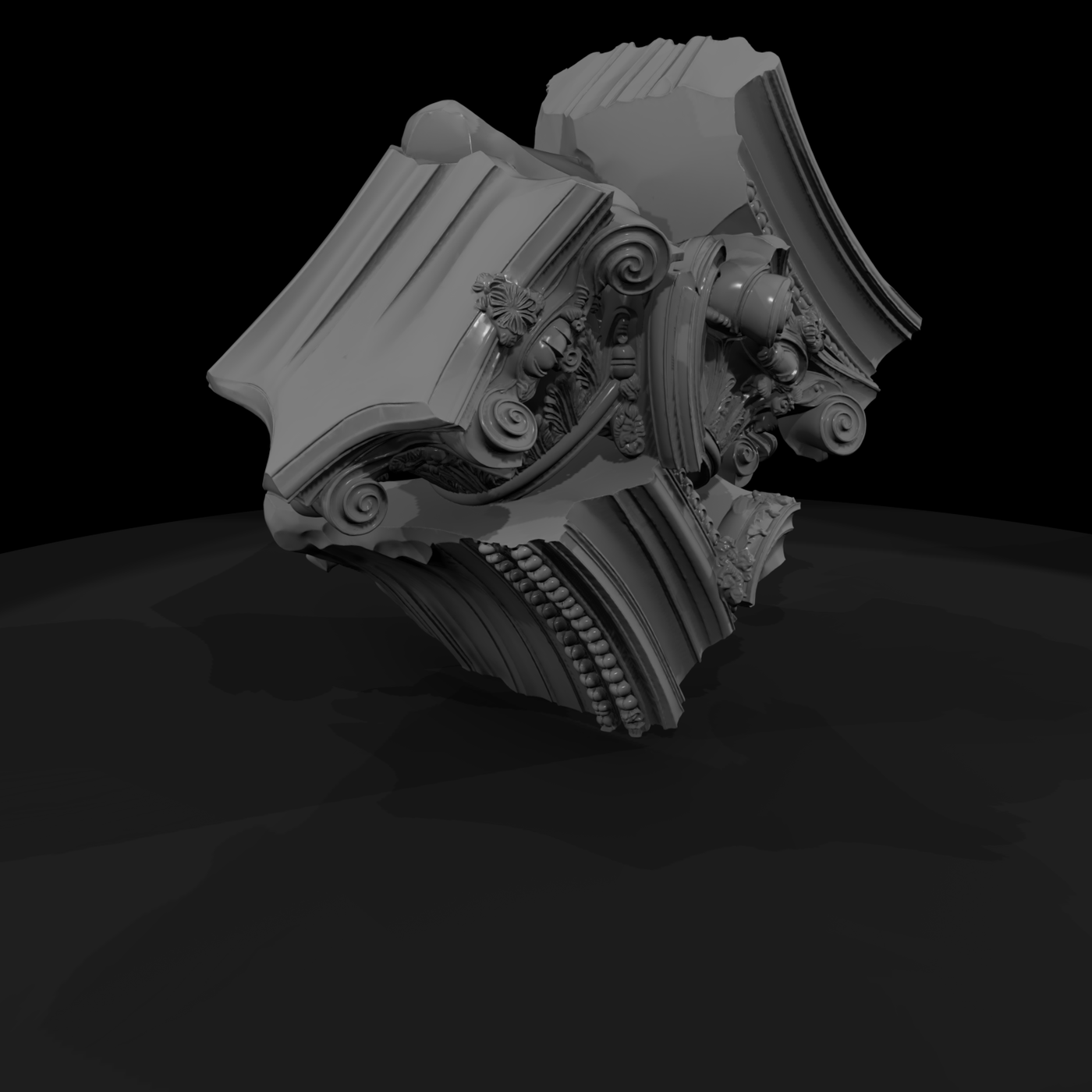 Ruined Corinthian Column Capital