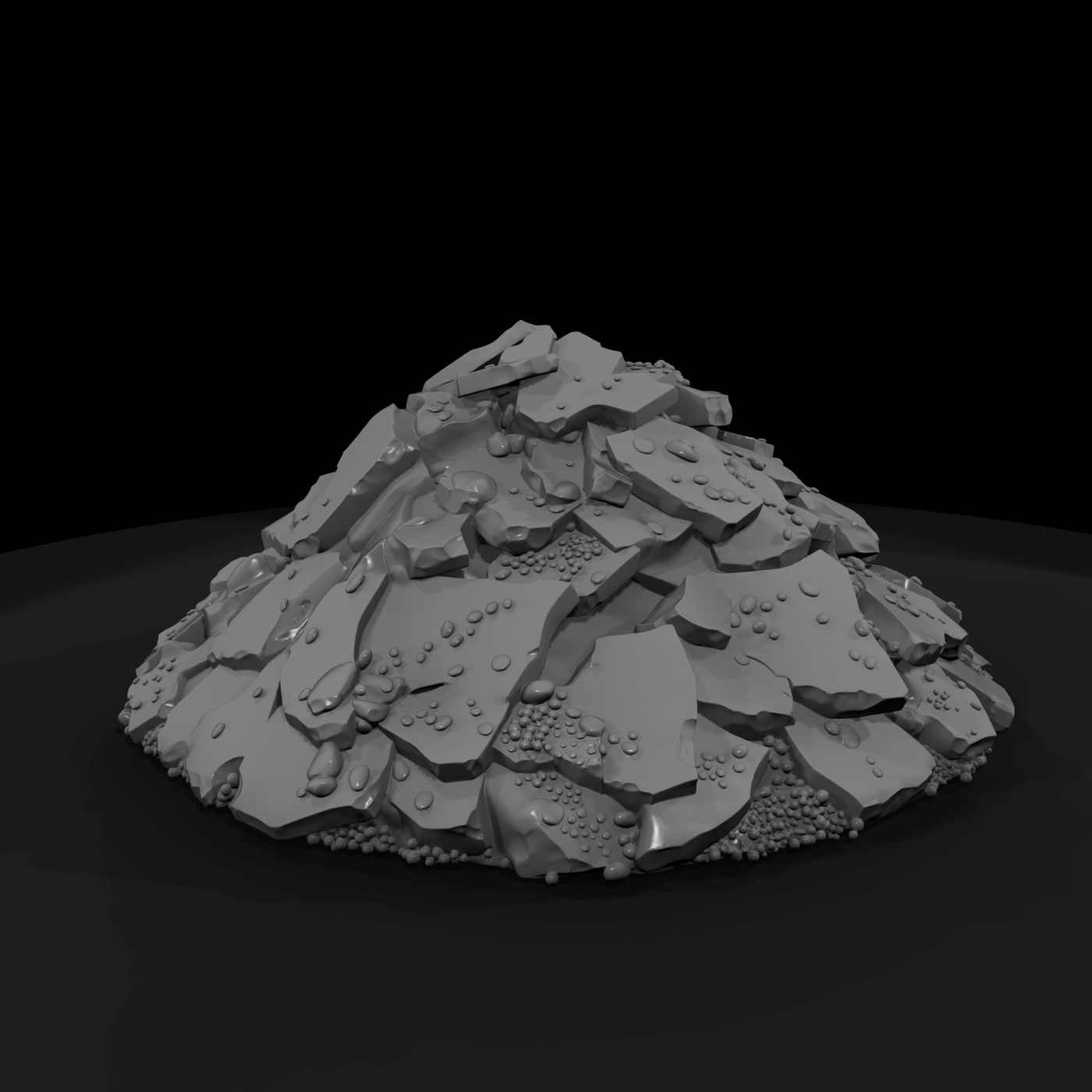 Asphalt Rubble Pile — Compact Scatter