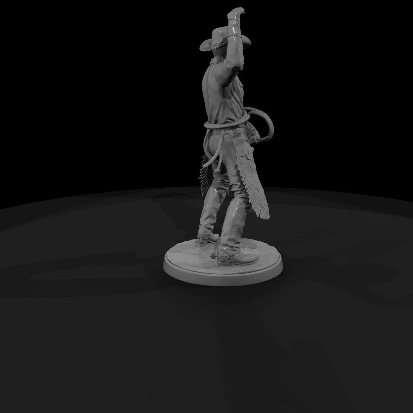 Rodeo Cowboy with Lasso