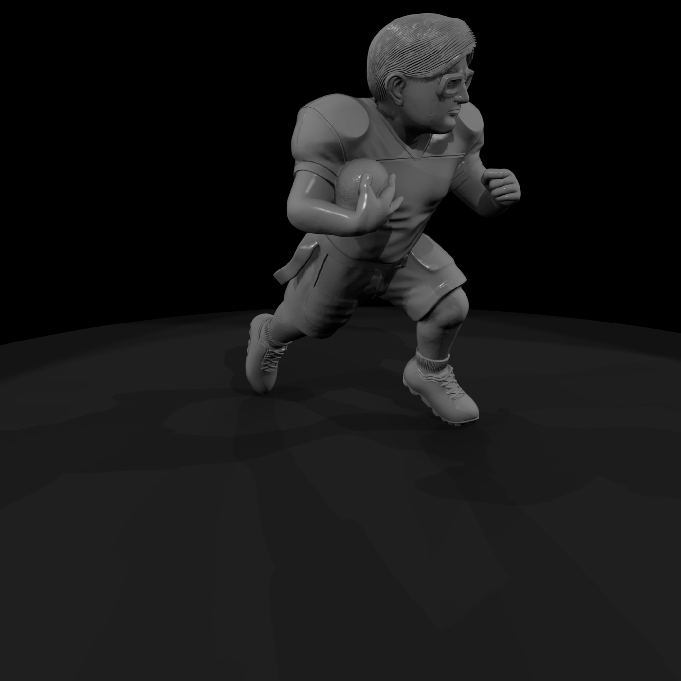 Stylized Cartoon Flag Football Player