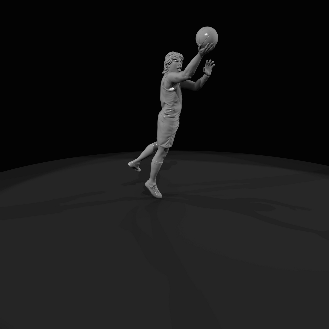 Leaping Basketball Player