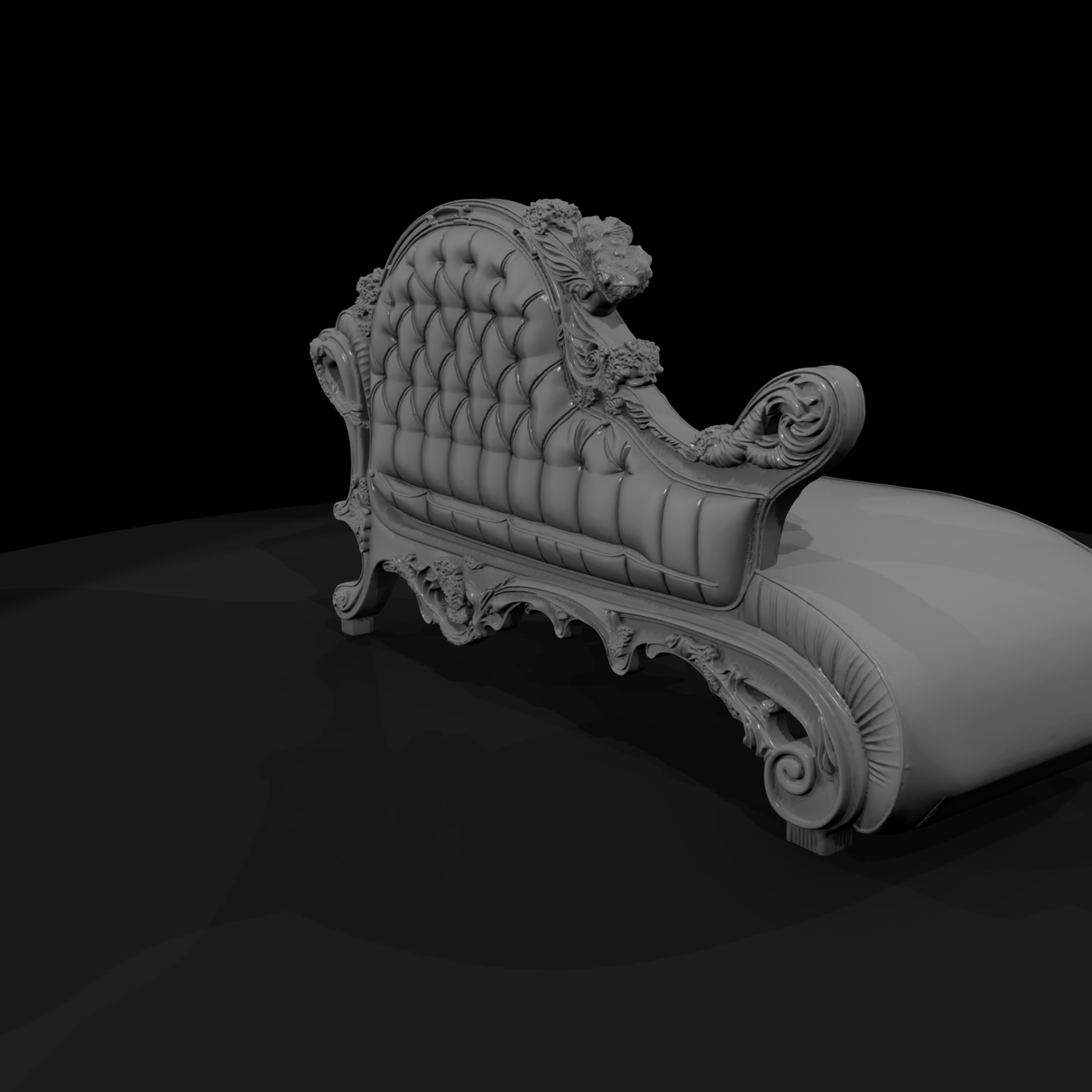 Rococo Tufted Chaise Lounge