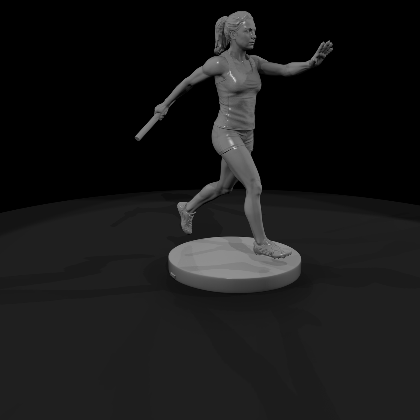 Relay Sprinter with Baton