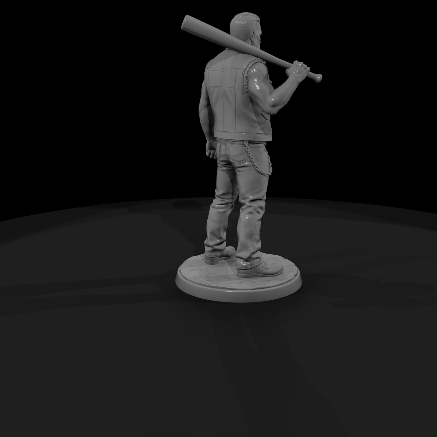 Outlaw Biker Enforcer with Bat