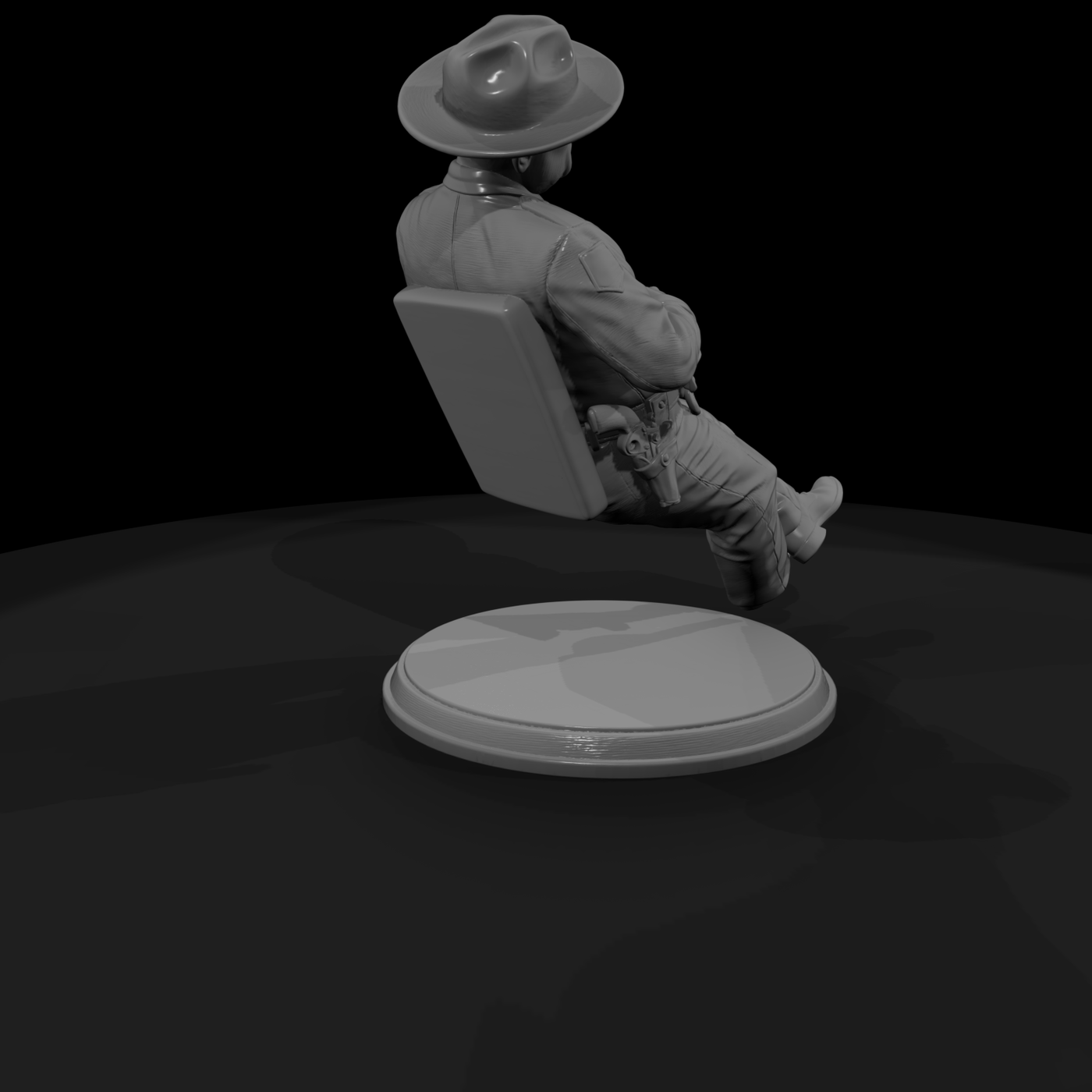 1950s Rural Deputy Dozing in a Chair