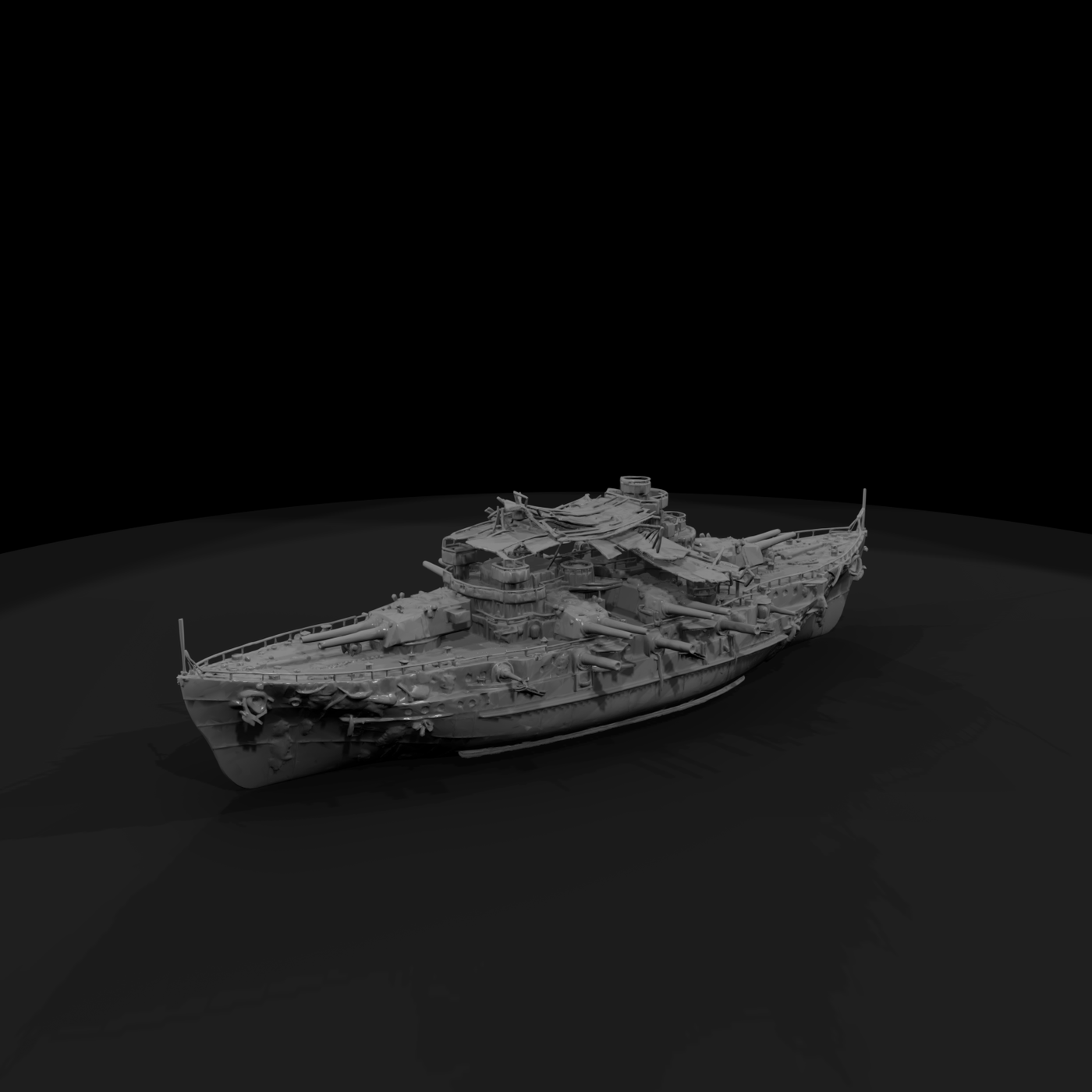 Barnacle Covered Battleship Wreck