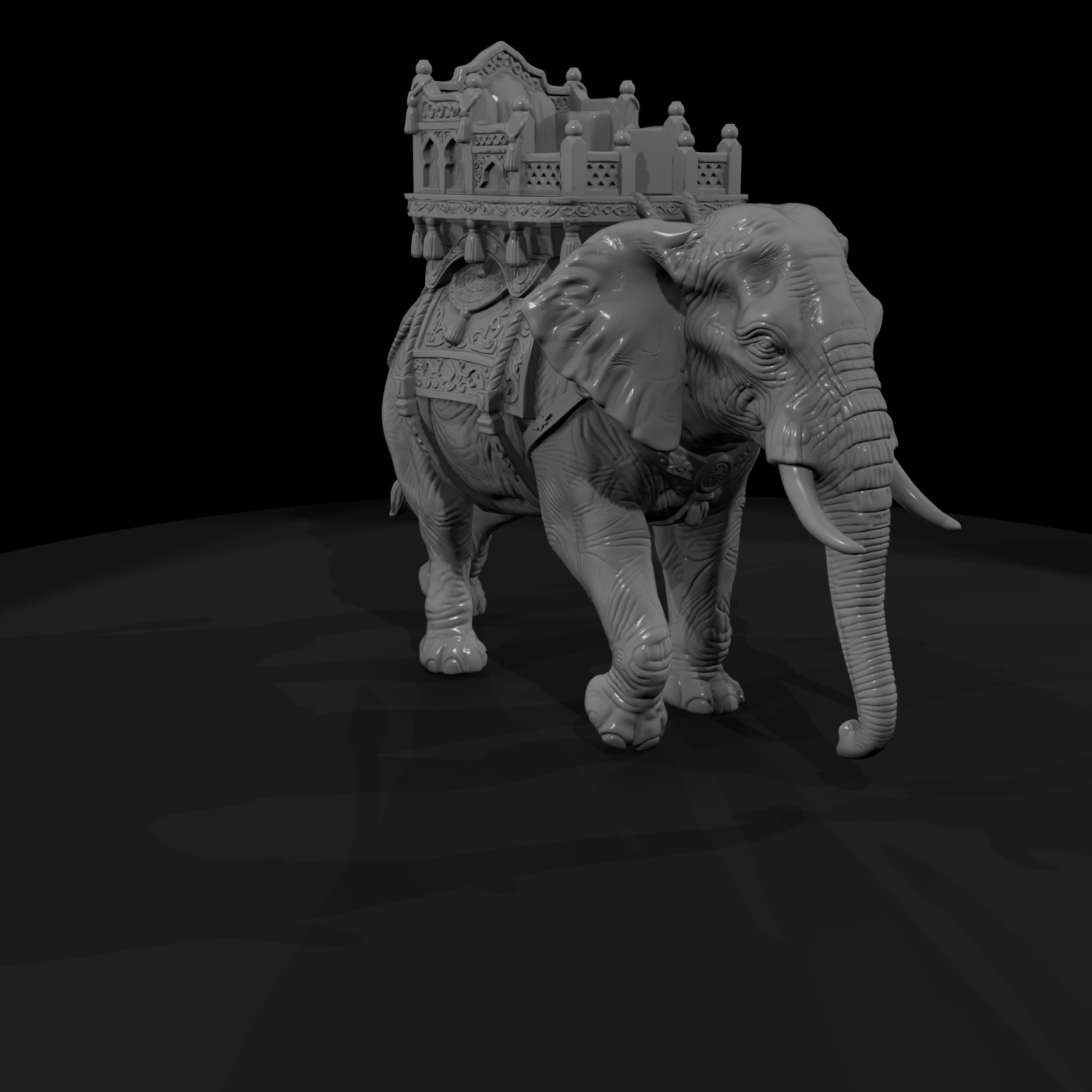 Cir 134 Animal Elephant With Howdah