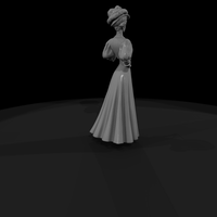 Edwardian Lady with Large Hat — thumbnail 4