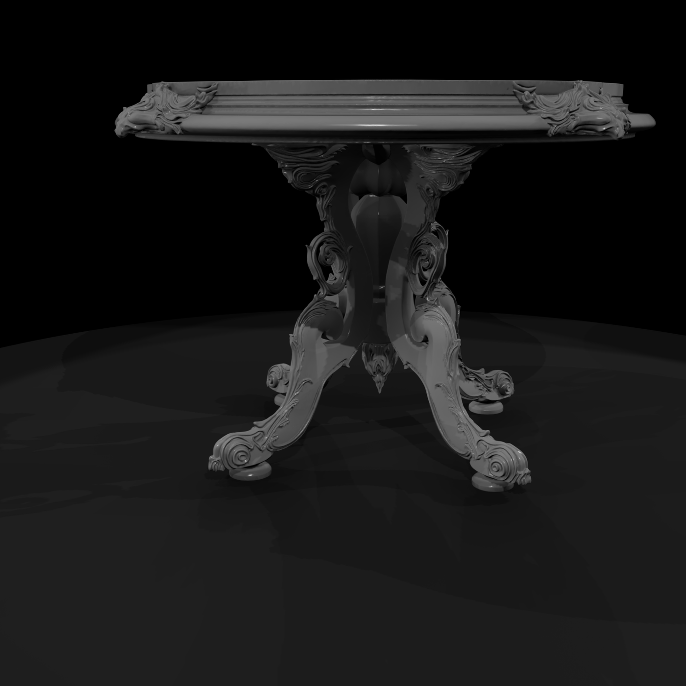 Rococo Ornate Round Dining Table