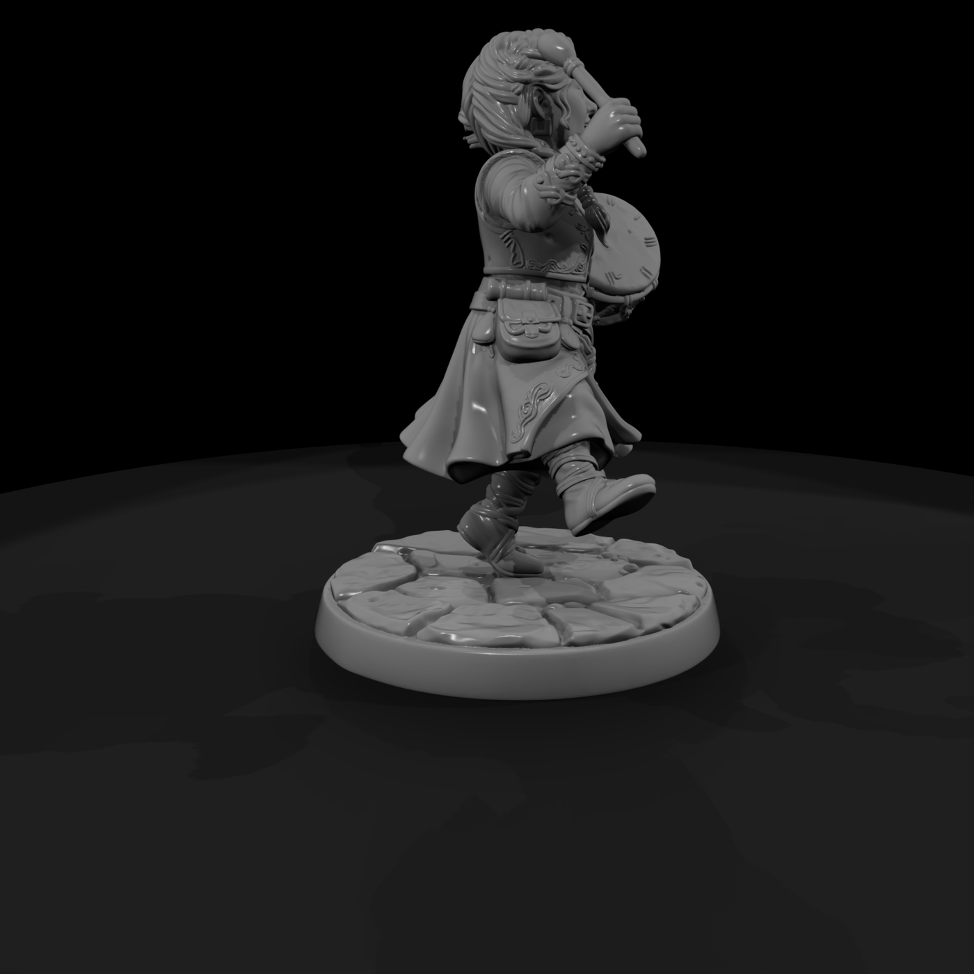 Halfling Bard with Tambourine