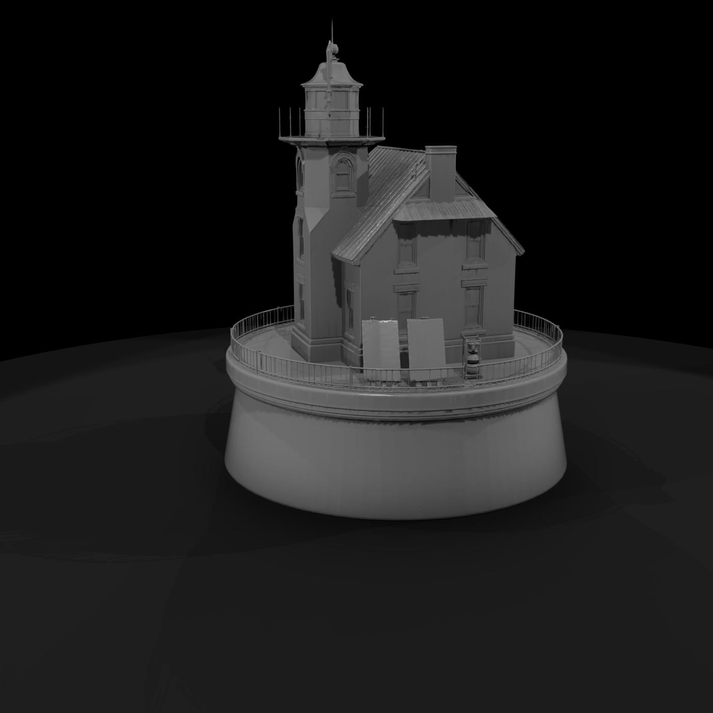 Offshore Lighthouse & Keeperhouse